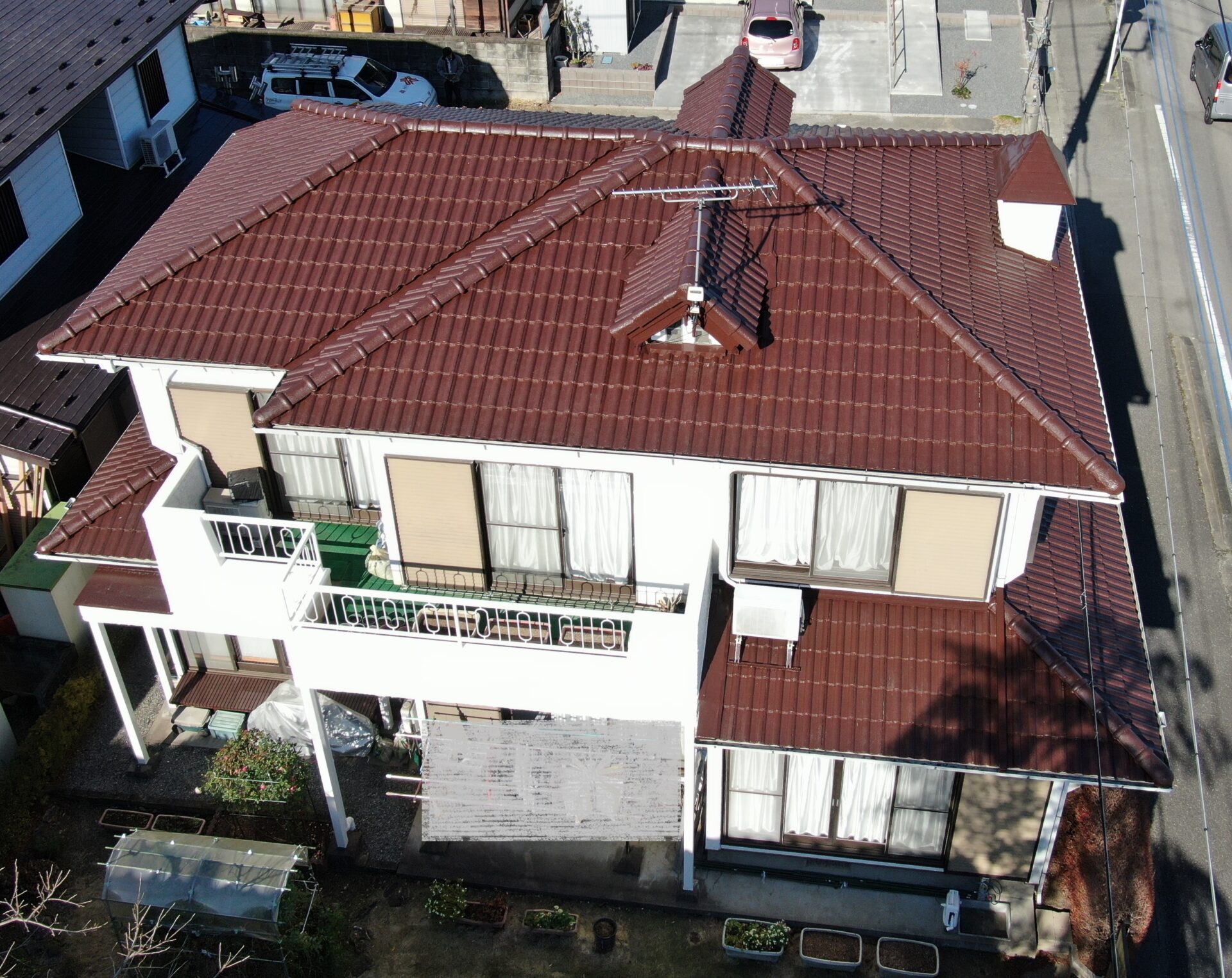 O様邸 屋根塗装・軒天、破風修理工事